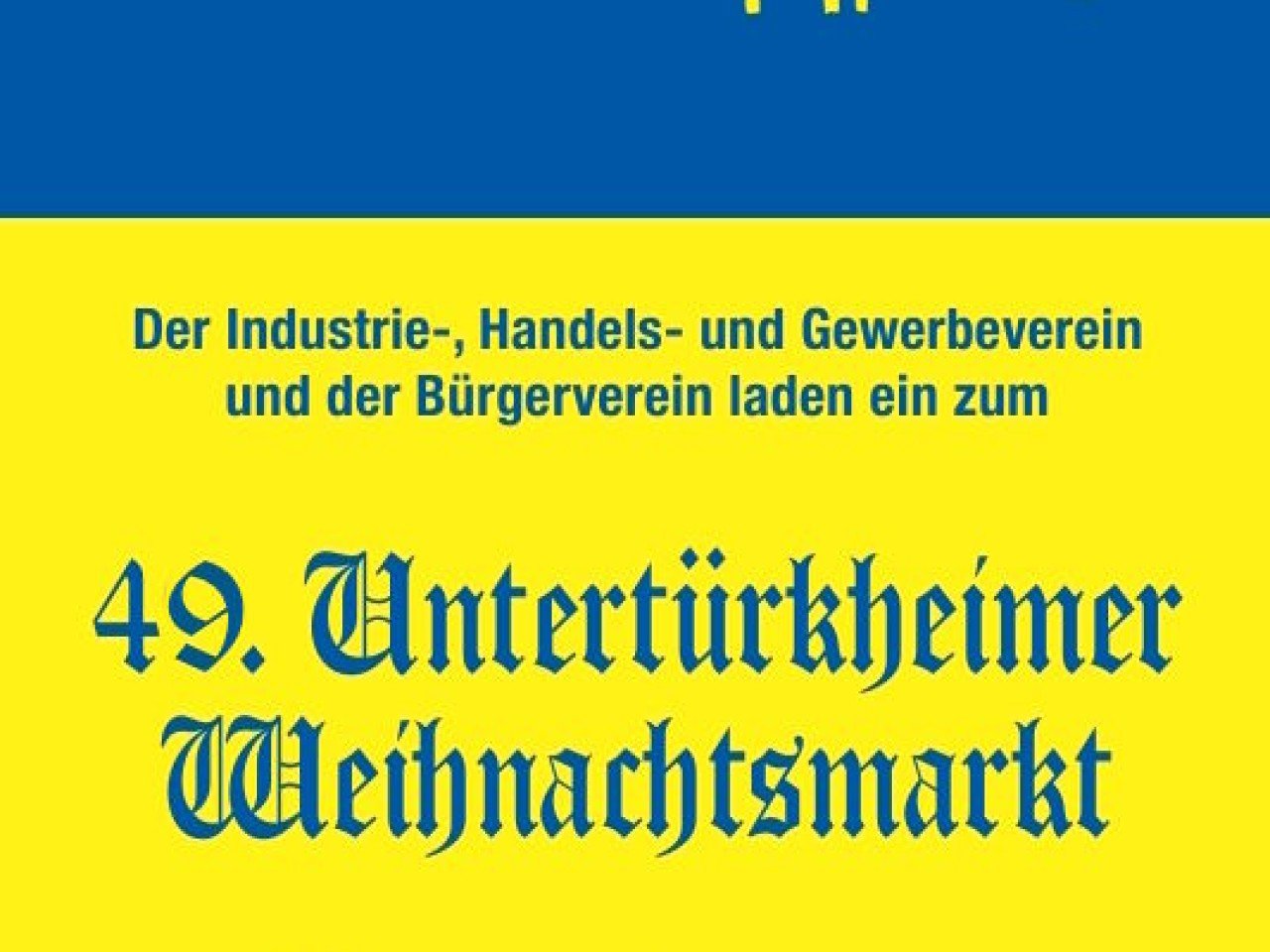 -20 Uhr49. Weihnachtsmarkt in Untertürkheim Samstag, 6. Dezember 2025 11-20 Uhr