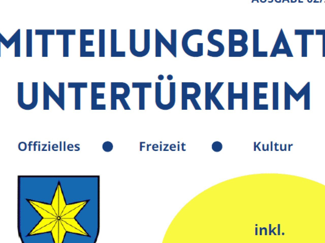 Neues Untertürkheimer Mitteilungsblatt 3/2025 mit Terminen bis 04/2026