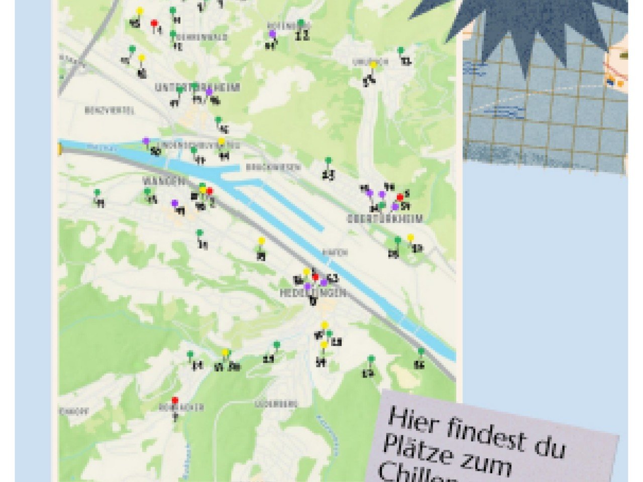 Karte mit 54 Treffpunkten für Jugendliche der ONV